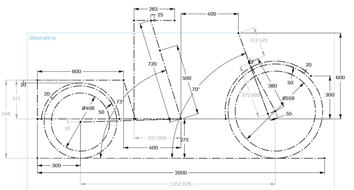 Plan de la géométrie du longtail